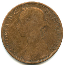 Regno Unito one penny Victoria