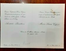 VIAREGGIO, PARTECIPAZIONI A NOZZE DI ARISTIDE PANATTONI E MARIA LUISA CAPRIO