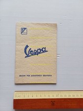 Piaggio Vespa libretto tagliandi garanzia anni 50 originale USATO