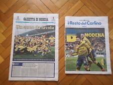 GAZZETTA DI MODENA e RESTO DEL CARLINO - Modena in serie B