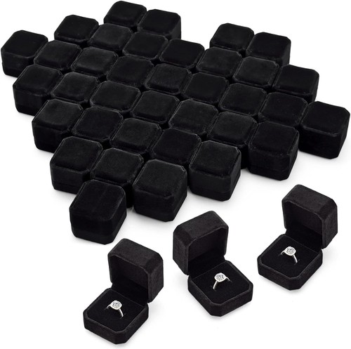 48pcs velluto anello scatola - velluto,