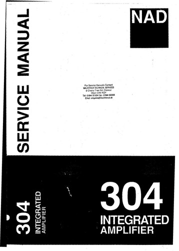Manuale servizio per nad - di,