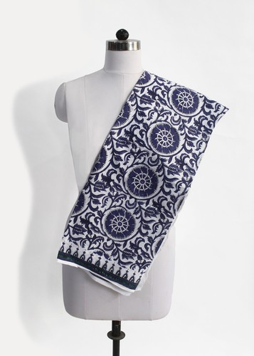 Sarong blu indiano - , floreale