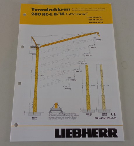 Scheda tecnica liebherr - gru, a