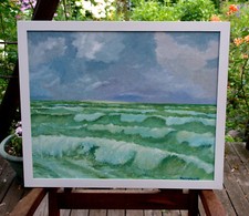 Onde Paesaggio Marino Dipinto