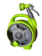 Tubo da giardino Pompa Acqua irrigazione 10 mt Avvolgitubo e pistola regolabile