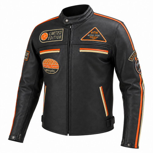 Moto giubbotto pelle da - pelle,