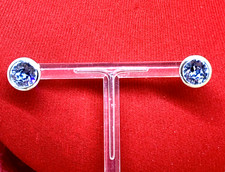 ORECCHINI BROSWAY SYMPHONIA IN ACCIAIO E SWAROVSKY AZZURRI DIAMETRO 1 CM