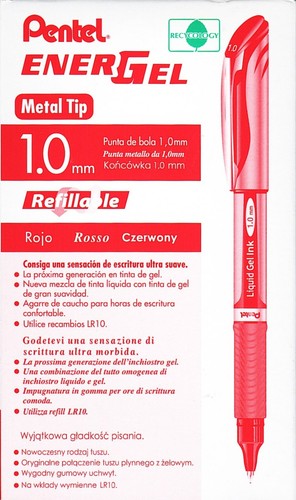 Penne pentel energel rosse - penne, set