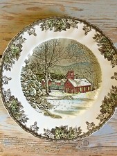 JOHNSON BROS THE FRIENDLY VILLAGE The School House PIATTO Piano PORCELLANA 