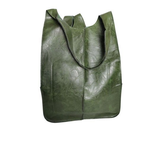 Borsa grande ecopelle verde - grande, in