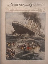 LA DOMENICA DEL CORRIERE N.20 DEL 1915 L'AFFONDAMENTO DEL LUSITANIA WW1 GUERRA