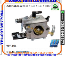 Carburatore Orig. Motosega  OleoMac 938 941 942 946 951 Efco 138 141 142 146 151