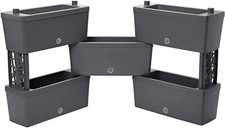 Brick - Kit di 5 fioriere componibili per composizioni di fiori, piante