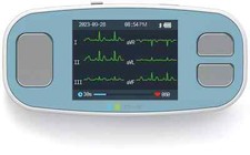 EMAY 6Lead Monitor ECG Portatile Registrazione ECG e Frequenza Cardiaca in 6 Canali