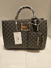 Halston Monogram Satchel Top