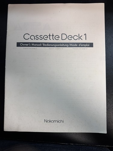 Nakamichi cassette deck - nakamichi,