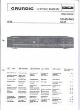 Grundig Manuale di servizio originale per CD 8400 MK II GB/U