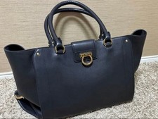 Salvatore Ferragamo Borsa a mano Tote Purse Gancini Nera Autentica