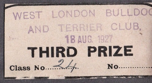 Vintage premio bulldog - '27, 3°