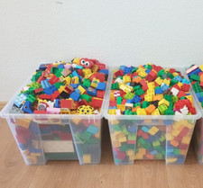(D) ) Lego Duplo 100 pietre mattoncini base vari colori e forme 