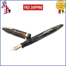 PENNA STILOGRAFICA VINTAGE SHEAFFER VALIANT BALANCE MARRONE ORO 14K EXTRA FIN...