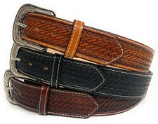 CINTURA UOMO LARGA 1 3/4" RESISTENTE TESSUTO CESTINO WESTERN CASUAL O DA LAVORO IN PELLE 