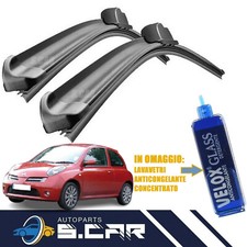 Kit Spazzole Tergicristallo Anteriori Flat Per Nissan Micra K12E 530+450 mm
