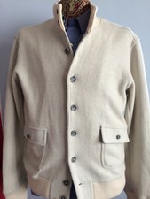 GIUBBOTTO A FELPA TG. XL COLORE CORDA NUOVO - MAGLIONE CARDIGAN PANNA BEIGE