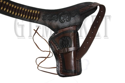 Cintura revolver western con
