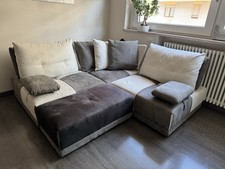 Divano Dondi Salotti tessuto e camoscio