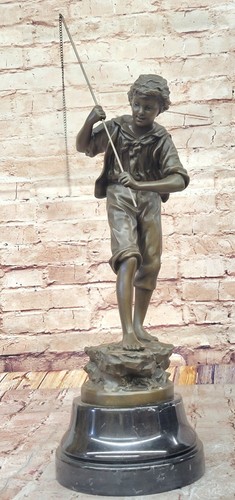 Mano bronzo pesca ragazzo - pesca,
