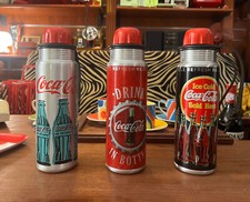 3 Borracce in Alluminio Coca Cola Da Collezione Vintage Bottiglie Coke