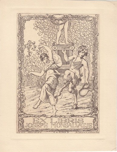 Exlibris bookplate radierung - exlibris,