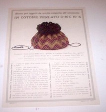 Moda Uncinetto - DMC - Scheda Borsa per oggetti cotone perlato N. 5 - 1950 ca. 