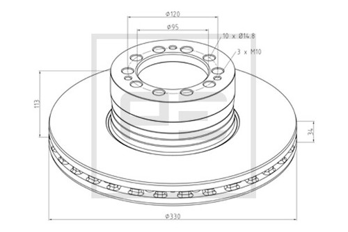 106 210 00a bremsscheibe - bremsscheibe, Ø