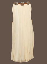 Maxi gonna Polo Ralph Lauren donna pieghettata Amara chiffon panna seta