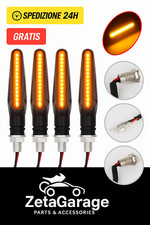 4X Frecce LED Moto SCOOTER Omologate Universali Sequenziali DINAMICA – Ambra 
