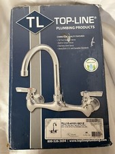 Top-Line NSF RUBINETTO DA PARETE CON BECCUCCIO G’NK 8” E VALVOLE IN CERAMICA