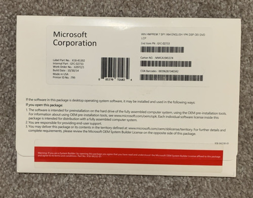 Microsoft windows home - 7,