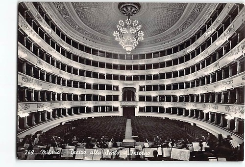 Cartolina teatro alla - alla, scala