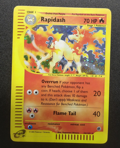 Rapidash holo 165 - rapidash, 26/165