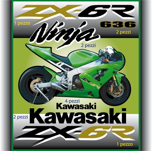 Kit adesivi kawasaki - kit,