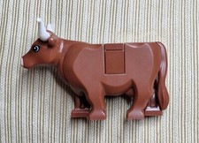 Lego Figure Mini Marrone Mucca ~ Fattoria Animali Bestiame Completo Gruppo Nuovo