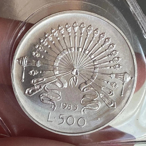 500 lire 1985 manzoni - lire, argento