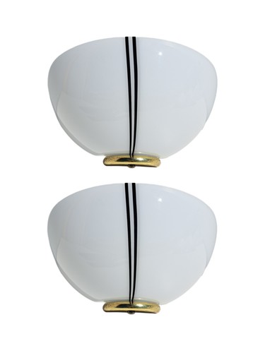 Applique coppia vetro bianco - coppia,