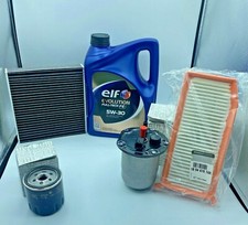 KIT TAGLIANDO ORIGINALE RENAULT CAPTUR CLIO IV 1.5 DCI E OLIO ELF 5 LITRI 5W30