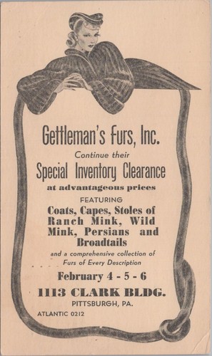 1947 gettlemans furs atlantic - 1947,
