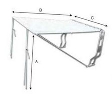 CAPOTTINA TENDALINO TELESCOPICA PER IMBARCAZIONI DOTATE DI ROLL-BAR 130X235X170 