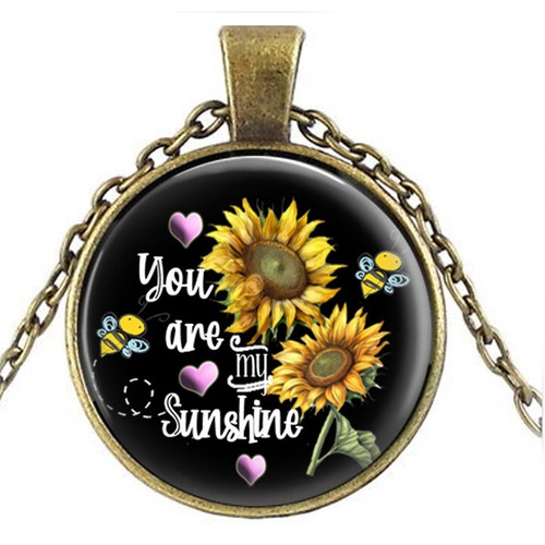 Collana con ciondolo girasoli